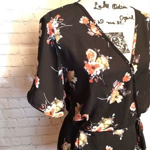 Beautiful black floral blouse